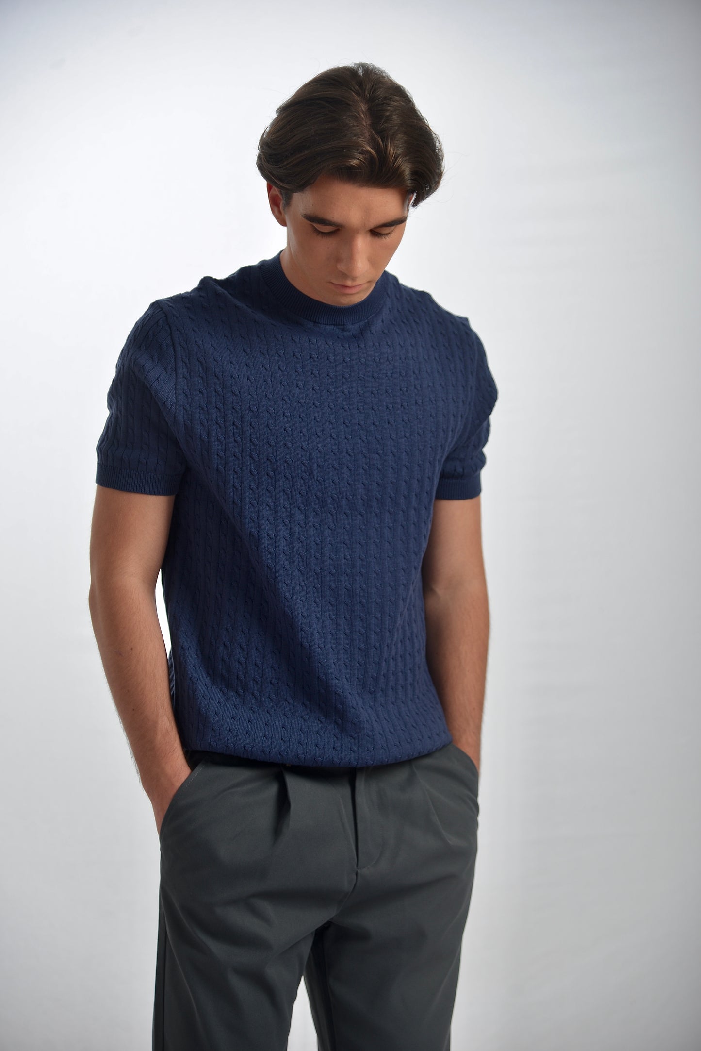 Textured Knit T-Shirt