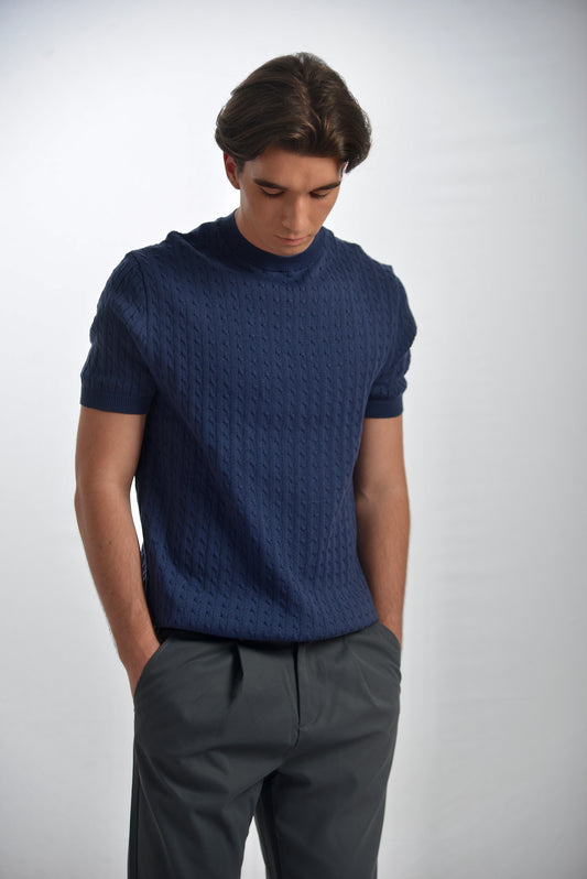 Textured Knit T-Shirt