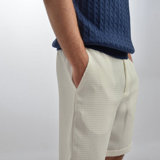 Textured Waffle Knit Shorts
